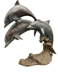 SF Bay Trading  Three Dolphins On A Wave .