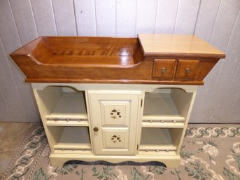 Vintage Temple Stuart Painted Dry Sink Cabinet