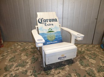 Vintage White Corona Extra Wooden Adirondack Chair