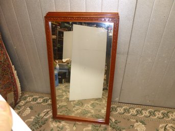 Set Of 4 Vintage Carved Wooden Trim Wall Mirrors
