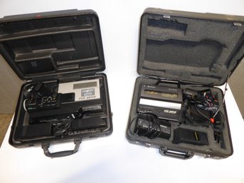 Vintage Hitachi Movie Cameras With Cases