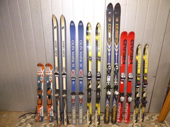 7 Pairs Of Skis - Various Makes And Lengths