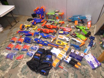 Extra Large Lot Of Nerf Guns And Ammo