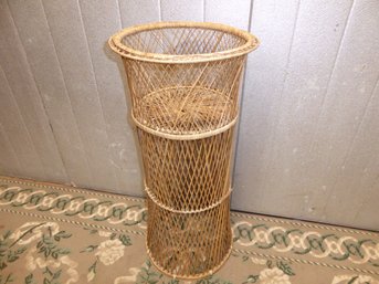 Vintage Wicker Pedestal