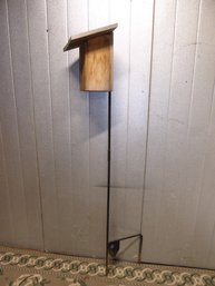 Bird House On Iron Post