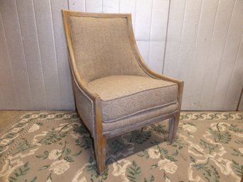 Another Modern Upholstered Distressed Wood Accent Chair