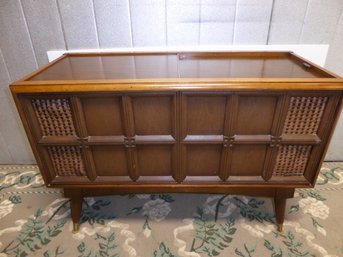 MCM Walnut Magnavox Solid State Stereo Record Player Console