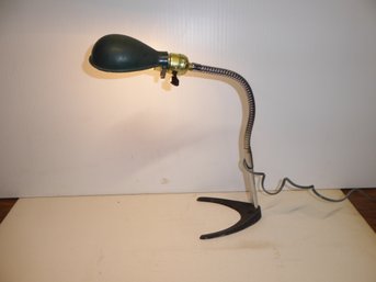Vintage Gooseneck Lamp With Paddle Switch
