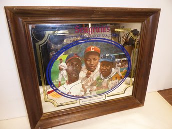 Vintage Seagram's Seven Crowns Of Sports Advertising Mirror