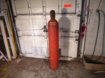 Industrial Cylinder Tank Of Hydrogen Gas - 57-inches Tall