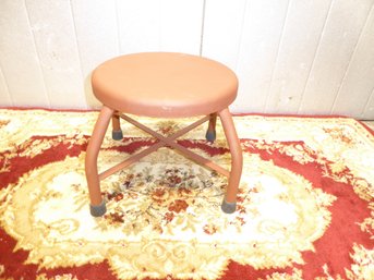 Vintage US Gov't 12-inch Tall Metal Shop Stool