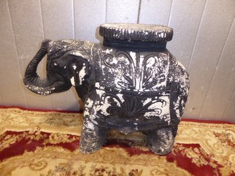 21-inch-tall Elephant Garden Seat Made Of Plaster/stone