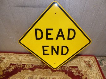 32-Inch-Tall Metal Dead End Street Sign
