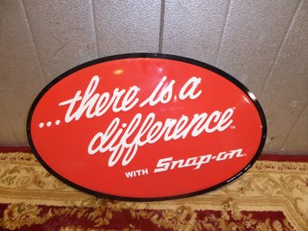 Vintage ...there Is A Difference With Snap-on Metal Sign
