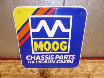 Embossed Metal MOOG Chassis Parts The Problem Solvers Sign