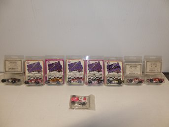 Lot Of Nine Rolling Thunder 1/64th Scale Modified Racers On Cards