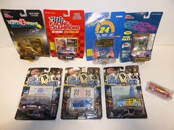 Lot Of Eight Racing Champions Diecast Cars On Card
