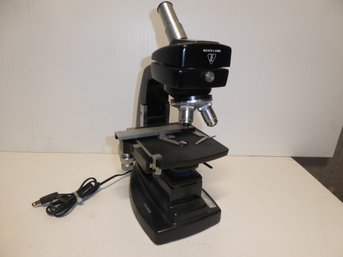 Vintage Bausch And Lomb Electric Microscope