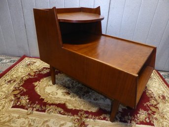 Vintage Walnut MCM Drexel Declaration Side Table By Kip Stewart