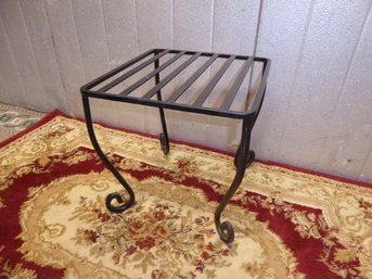 Black Wrought Iron Side Table