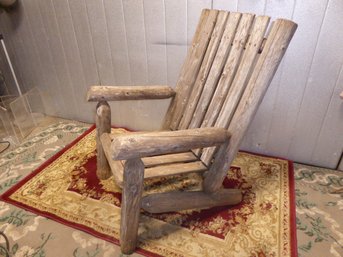 Vintage Adirondack Wooden Log Chair