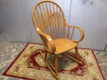 Vintage Wooden Bent Arm Rocking Chair