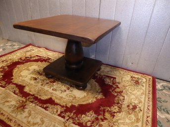 Vintage Solid Wood Old Tavern End Table