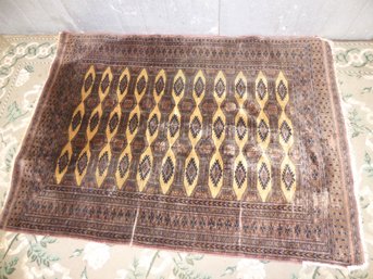 Vintage Hand Tied Geometric Pattern Rug