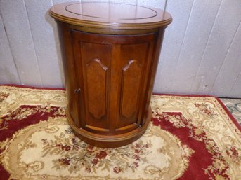 0ne-door Wooden Drum Side Table