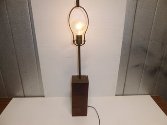 Vintage Burl Wood Table Lamp