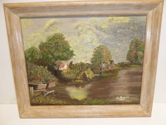 Signed And Framed Oil On Board Painting