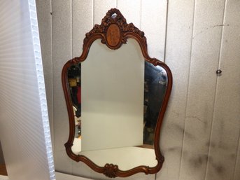 Vintage Ornate Wood Framed Wall Mirror