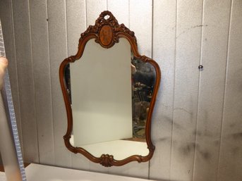 Vintage Ornate Wood Framed Wall Mirror
