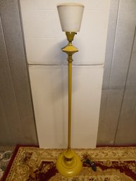 Vintage Yellow Metal Floor Lamp