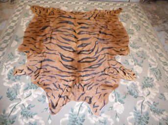 Tiger Print Cowhide Rug