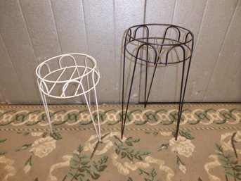 Black And White Metal Plant Stands