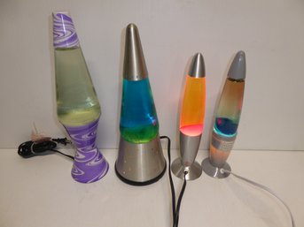 Lot Of 4 Lava Lamps