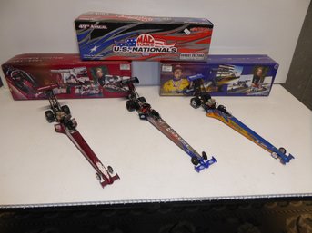 Lot Of 3 Nascar Diecast 1/24 Scale Dragsters