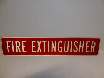 Vintage Metal Fire Extinguisher Sign