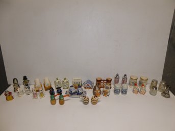 Large Lot Of Vintage Salt And Pepper Shakers/Figures