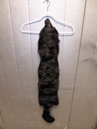 Vintage Black Fox Fur Stole/wrap With Head And Tail