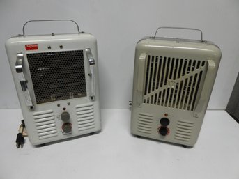 2 Electric Heaters With Fans Built In