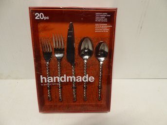 New In Box 20 Piece Handmade Flatware Set
