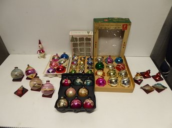 RARE Vintage Christmas Glass Ornament Lot