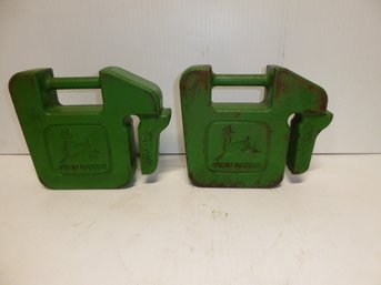 2 John Deere 40 Pound Suitcase Weights For Rear Of Tractor For Ballast