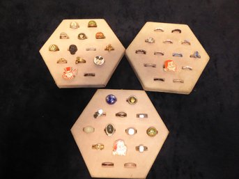 Vintage Jewelry Ring Lot With Displays