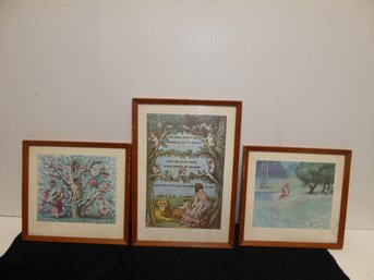 Lot Of Three Framed Children's Prints