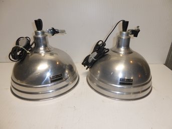 2 Vintage Aluminum Acme Lights