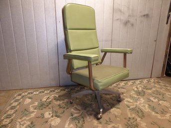 Vintage Green Vinyl Office Chair