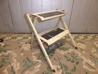 Vintage Metal Folding Black And Decker Stowaway Step Stool